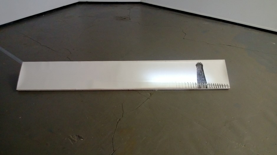 'Beacon' Charcoal on Fabriano mounted on timber frame. 6ft x 1ft